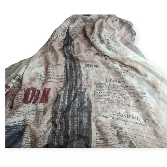 New York City Themed Oversized Scarf - Picture 6 of 6